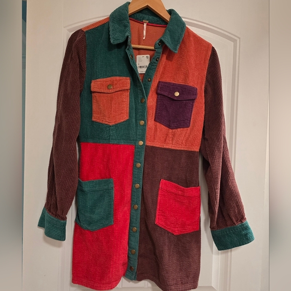 NEW FREE PEOPLE Color Me Cord Dress - Picture 3 of 7